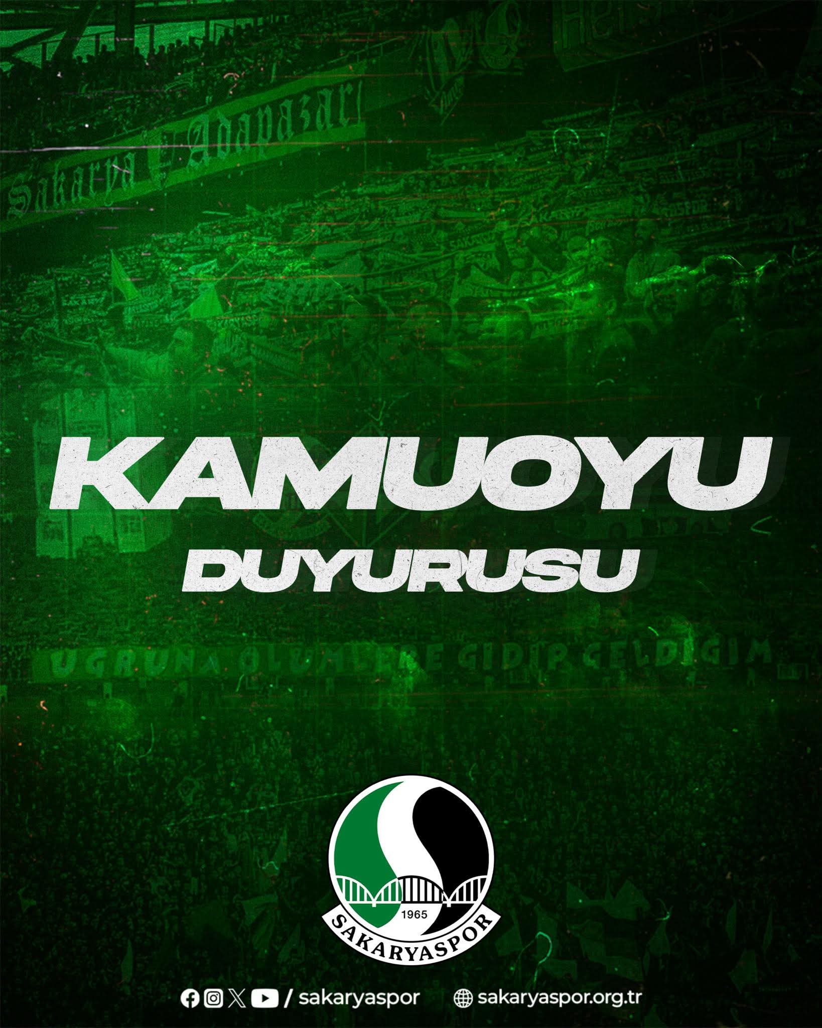 Sakaryaspor Yönetiminden Yazılı Açıklama